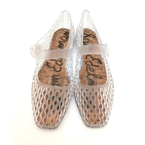 Sam Edelman Michaela Mary Jane Flat Adjustable Women's Clear Size US7 EU38 - Picture 3 of 12